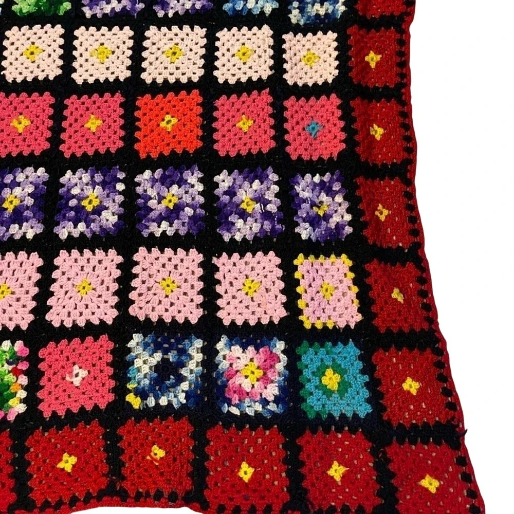 Handmade Granny Square‎ Blanket Throw Afghan Quirky Unique